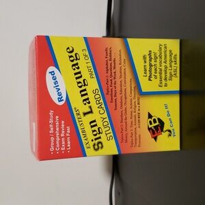 Sign language study cards